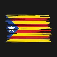 Katalonien-Flagge-Pinsel vektor