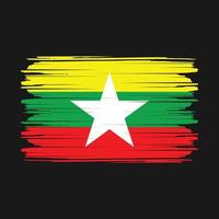 myanmar flagga vektor