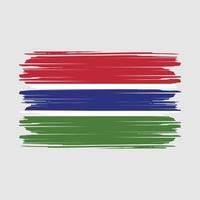 Gambia-Flaggenvektor vektor