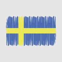 schweden flagge pinsel vektor illustration