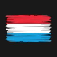luxemburg flagga borsta vektor illustration