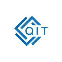 qit brev logotyp design på vit bakgrund. qit kreativ cirkel brev logotyp begrepp. qit brev design. vektor