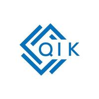 qik Brief Logo Design auf Weiß Hintergrund. qik kreativ Kreis Brief Logo Konzept. qik Brief Design. vektor