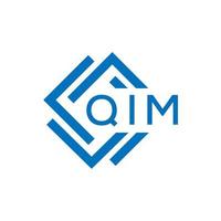 qim brev logotyp design på vit bakgrund. qim kreativ cirkel brev logotyp begrepp. qim brev design. vektor