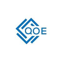 qoe Brief Logo Design auf Weiß Hintergrund. qoe kreativ Kreis Brief Logo Konzept. qoe Brief Design. vektor