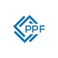 ppf Brief design.ppf Brief Logo Design auf Weiß Hintergrund. ppf kreativ Kreis Brief Logo Konzept. ppf Brief Design. vektor