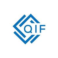 qif Brief Logo Design auf Weiß Hintergrund. qif kreativ Kreis Brief Logo Konzept. qif Brief Design. vektor