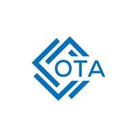 ota Brief Logo Design auf Weiß Hintergrund. ota kreativ Kreis Brief Logo Konzept. ota Brief Design. vektor