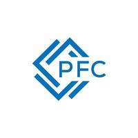 Pfc Brief Logo Design auf Weiß Hintergrund. Pfc kreativ Kreis Brief Logo Konzept. Pfc Brief Design. vektor