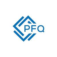 pfq Brief Logo Design auf Weiß Hintergrund. pfq kreativ Kreis Brief Logo Konzept. pfq Brief Design. vektor