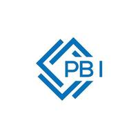 pbi brev logotyp design på vit bakgrund. pbi kreativ cirkel brev logotyp begrepp. pbi brev design. vektor