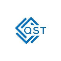 qst Brief Logo Design auf Weiß Hintergrund. qst kreativ Kreis Brief Logo Konzept. qst Brief Design. vektor