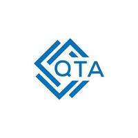 qta brev logotyp design på vit bakgrund. qta kreativ cirkel brev logotyp begrepp. qta brev design. vektor