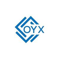 oyx Brief Logo Design auf Weiß Hintergrund. oyx kreativ Kreis Brief Logo Konzept. oyx Brief Design. vektor