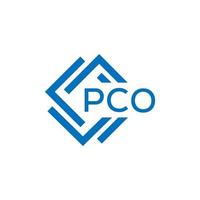 pco brev logotyp design på vit bakgrund. pco kreativ cirkel brev logotyp begrepp. pco brev design. vektor