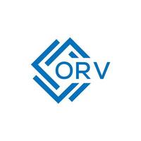 orv Brief Logo Design auf Weiß Hintergrund. orv kreativ Kreis Brief Logo Konzept. orv Brief Design. vektor