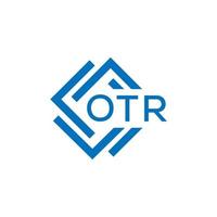 otr Brief Logo Design auf Weiß Hintergrund. otr kreativ Kreis Brief Logo Konzept. otr Brief Design. vektor