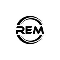 rem-Brief-Logo-Design in Abbildung. Vektorlogo, Kalligrafie-Designs für Logo, Poster, Einladung usw. vektor