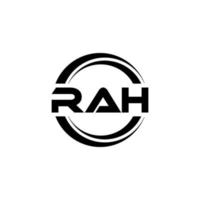 rah brev logotyp design i illustration. vektor logotyp, kalligrafi mönster för logotyp, affisch, inbjudan, etc.