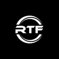 rtf brev logotyp design i illustration. vektor logotyp, kalligrafi mönster för logotyp, affisch, inbjudan, etc.