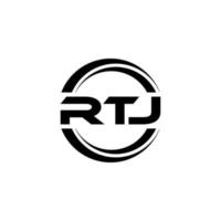 rtj Brief Logo Design im Illustration. Vektor Logo, Kalligraphie Designs zum Logo, Poster, Einladung, usw.