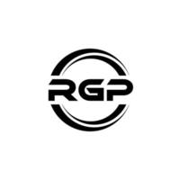 rgp brev logotyp design i illustration. vektor logotyp, kalligrafi mönster för logotyp, affisch, inbjudan, etc.