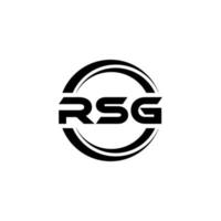 rsg brev logotyp design i illustration. vektor logotyp, kalligrafi mönster för logotyp, affisch, inbjudan, etc.