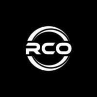 rco brev logotyp design i illustration. vektor logotyp, kalligrafi mönster för logotyp, affisch, inbjudan, etc.