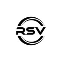 rsv brev logotyp design i illustration. vektor logotyp, kalligrafi mönster för logotyp, affisch, inbjudan, etc.