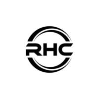 rhc brev logotyp design i illustration. vektor logotyp, kalligrafi mönster för logotyp, affisch, inbjudan, etc.