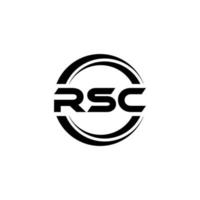 RSC-Brief-Logo-Design in Abbildung. Vektorlogo, Kalligrafie-Designs für Logo, Poster, Einladung usw. vektor