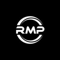 rmp brev logotyp design i illustration. vektor logotyp, kalligrafi mönster för logotyp, affisch, inbjudan, etc.