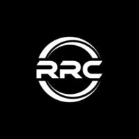 rrc brev logotyp design i illustration. vektor logotyp, kalligrafi mönster för logotyp, affisch, inbjudan, etc.