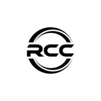 rcc brev logotyp design i illustration. vektor logotyp, kalligrafi mönster för logotyp, affisch, inbjudan, etc.