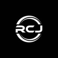 RCJ-Brief-Logo-Design in Abbildung. Vektorlogo, Kalligrafie-Designs für Logo, Poster, Einladung usw. vektor