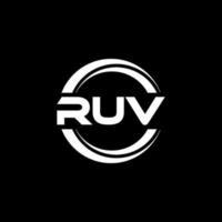 ruv Brief Logo Design im Illustration. Vektor Logo, Kalligraphie Designs zum Logo, Poster, Einladung, usw.