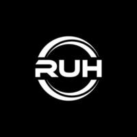 ruh brev logotyp design i illustration. vektor logotyp, kalligrafi mönster för logotyp, affisch, inbjudan, etc.