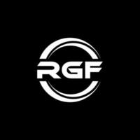 rgf brev logotyp design i illustration. vektor logotyp, kalligrafi mönster för logotyp, affisch, inbjudan, etc.