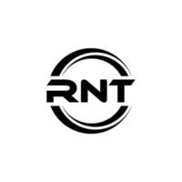 RNT-Brief-Logo-Design in Abbildung. Vektorlogo, Kalligrafie-Designs für Logo, Poster, Einladung usw. vektor