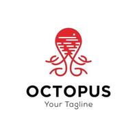 Oktopus-Logo-Vektorvorlage vektor