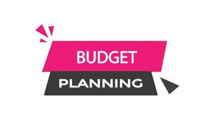 budget planera knapp vectors.sign märka Tal bubbla budget planera vektor