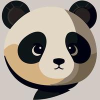 allmänning panda Björn däggdjur djur- ansikte vektor