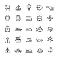 transport ikoner översikt stroke vektor