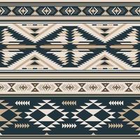 einheimisch amerikanisch indisch Ornament Muster geometrisch ethnisch Textil- Textur Stammes- aztekisch Muster navajo Mexikaner Stoff Meer vektor