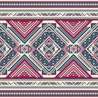 einheimisch amerikanisch indisch Ornament Muster geometrisch ethnisch Textil- Textur Stammes- aztekisch Muster navajo Mexikaner Stoff Meer vektor