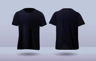 3d svart tshirt attrapp vektor