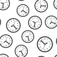 klocka tecken ikon sömlös mönster bakgrund. tid förvaltning vektor illustration på vit isolerat bakgrund. timer företag begrepp.