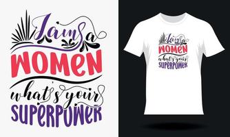 Lycklig kvinnors dag-kvinnors dag t-shirt design. hand dragen text kvinnor dag svg tshirt design vektor