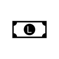 honduras valuta symbol, honduran lempira ikon, hnl tecken. vektor illustration