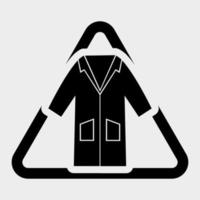 ppe icon.wear Kittel Symbol Zeichen isolieren auf weißem Hintergrund, Vektor-Illustration eps.10 vektor